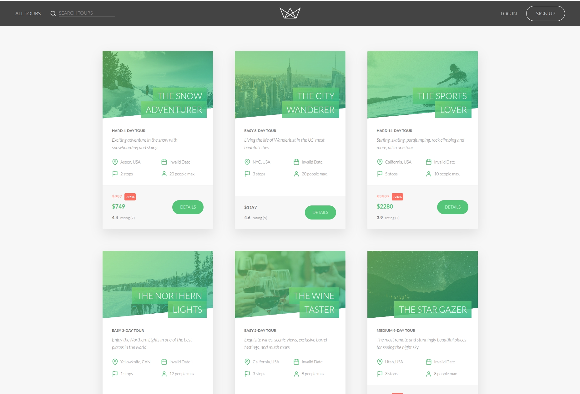 Natours Tour Booking Platform